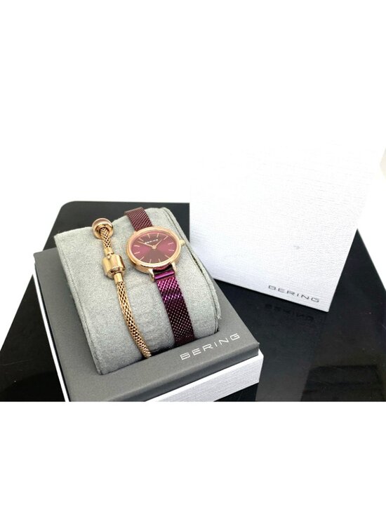 Bering Women\'s Watch 11022-969 Quartz Rose Gold Purple 22mm Mesh Steel Band main image 8